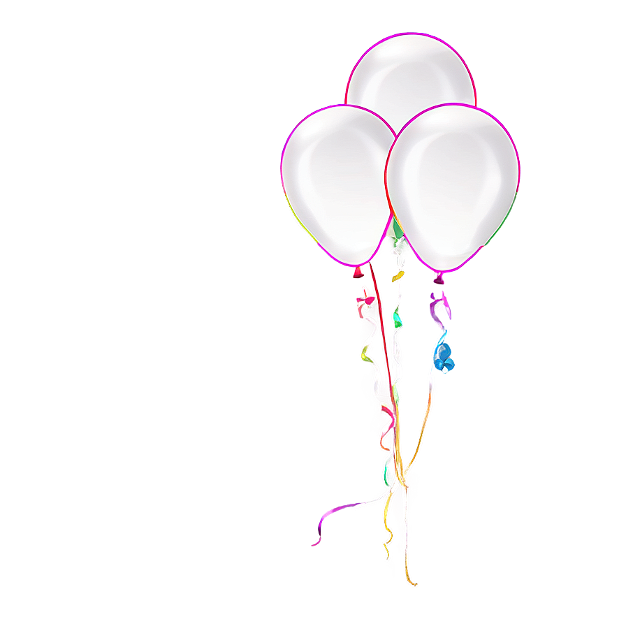 White Balloons Background Png Wdq38