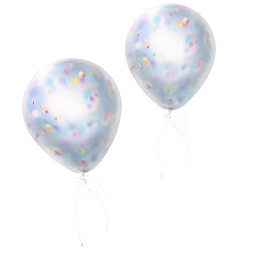 White Balloons In Sky Png 40