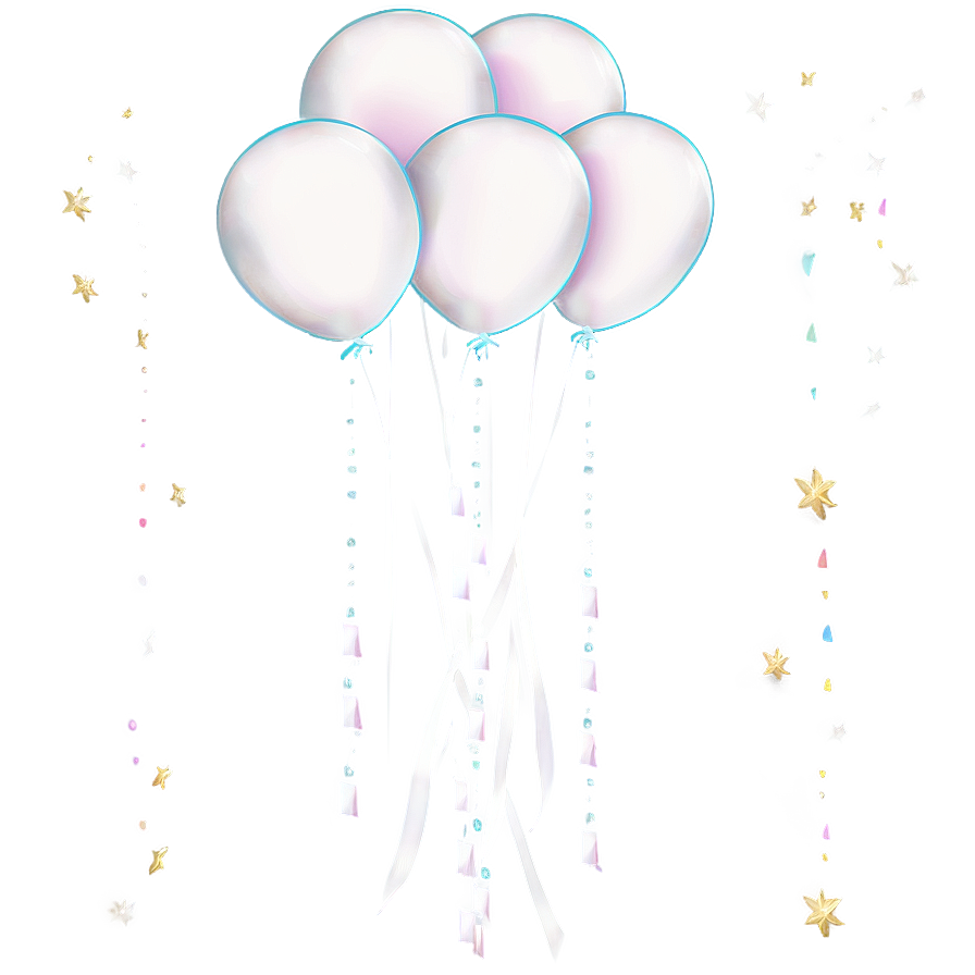 White Balloons Invitation Png 06122024