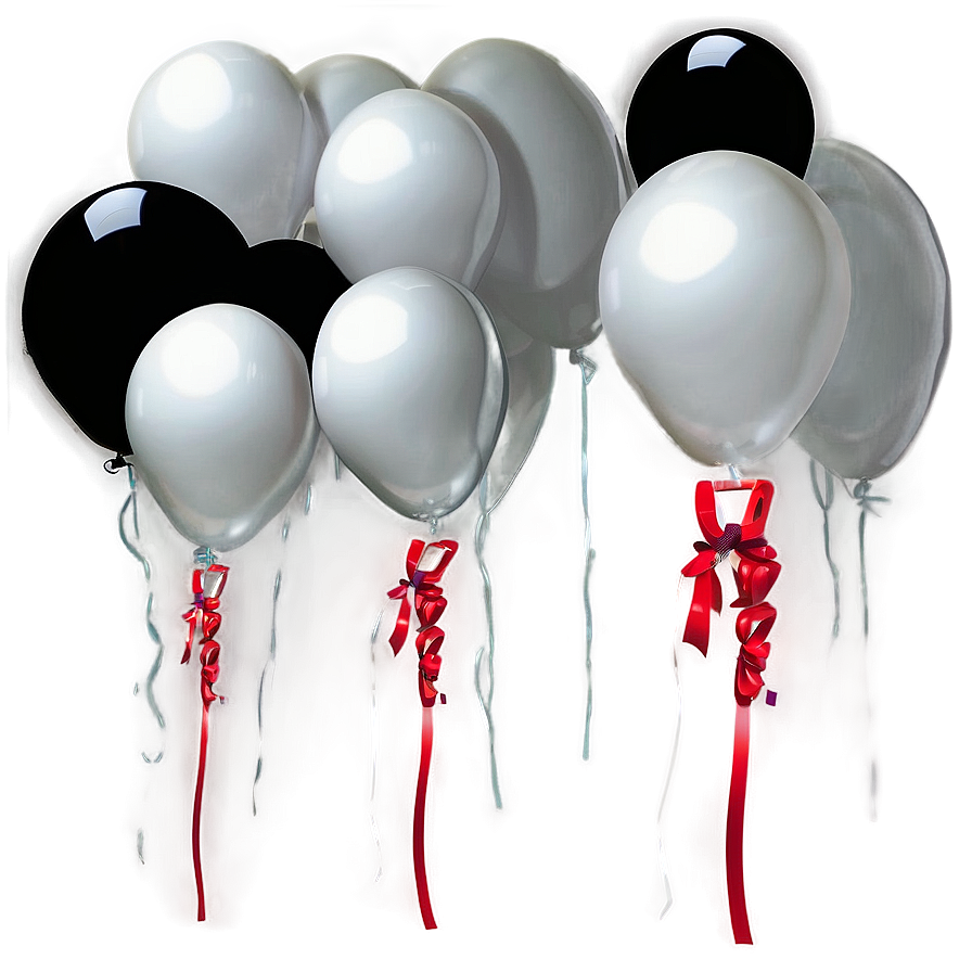 White Balloons With Faces Png 40