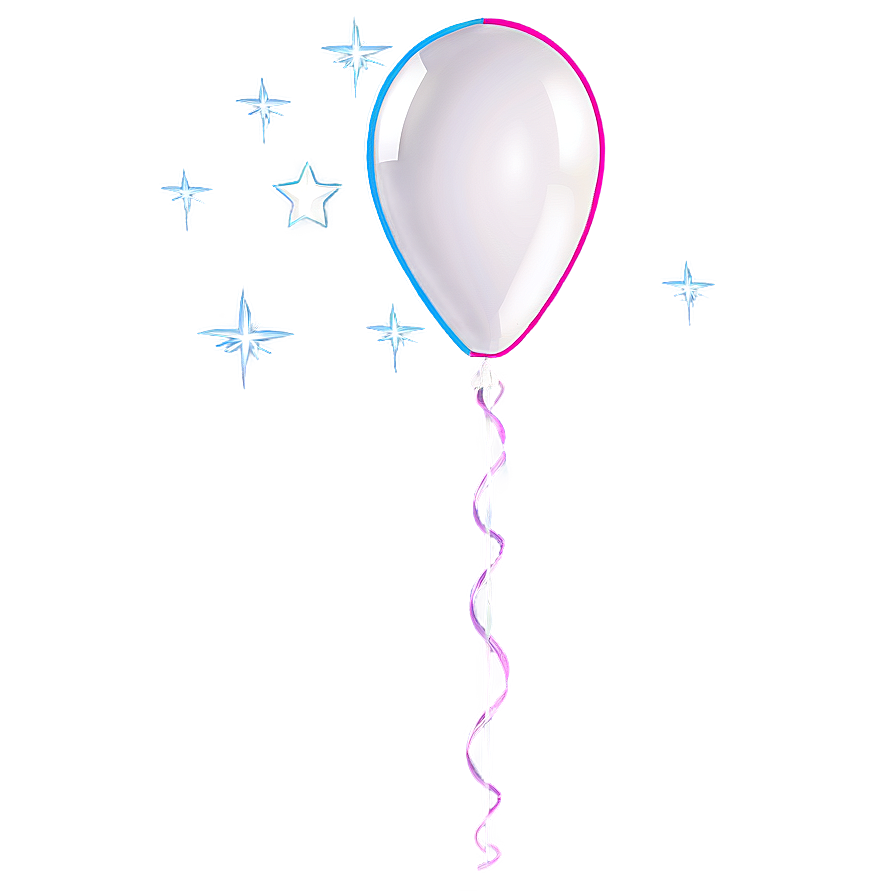 White Balloons With Glitter Png 06122024