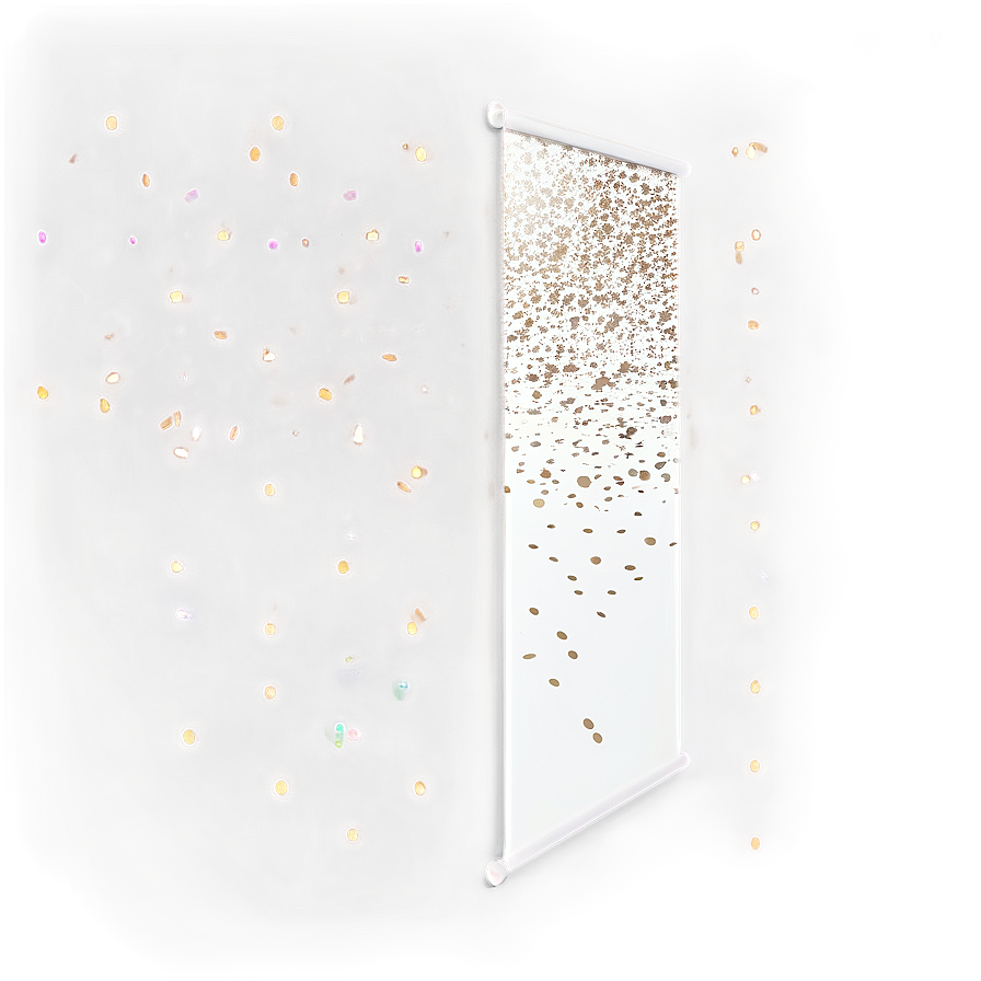 White Banner With Glitter Png 22