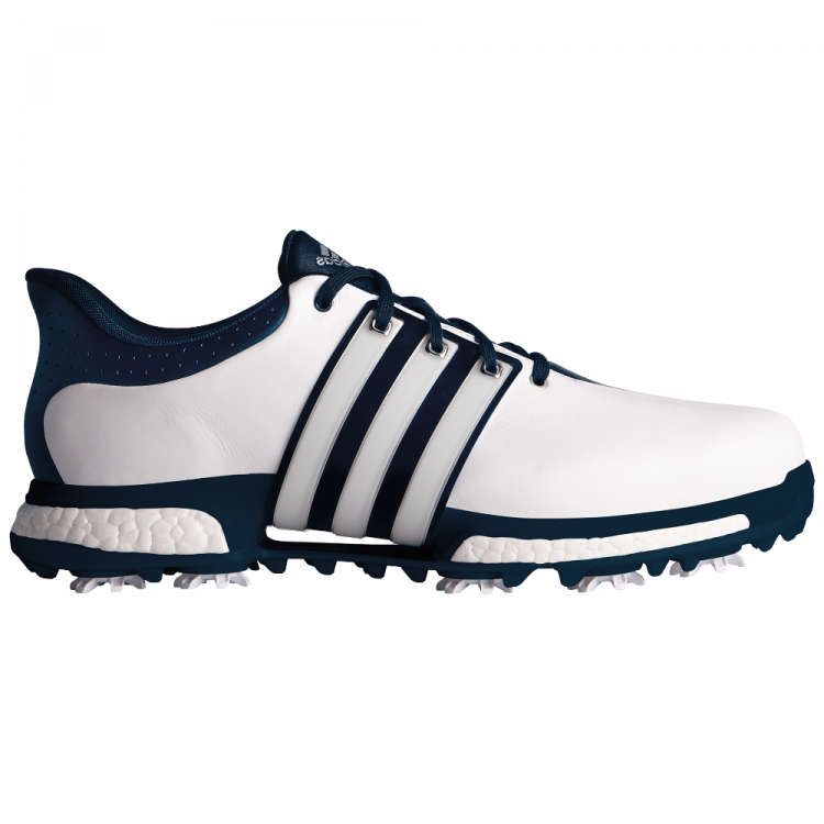 White Blue Golf Shoe