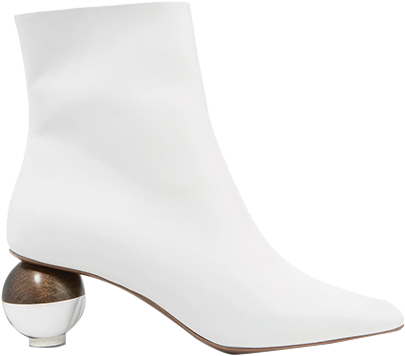 White Bootwith Spherical Heel