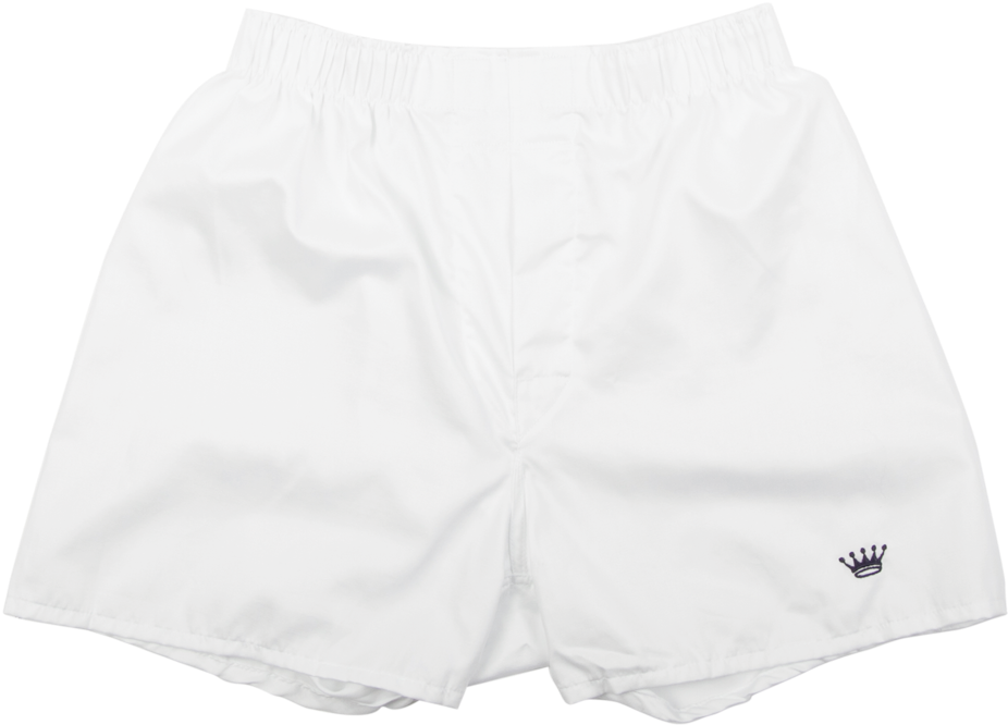 White Boxer Shorts Product View