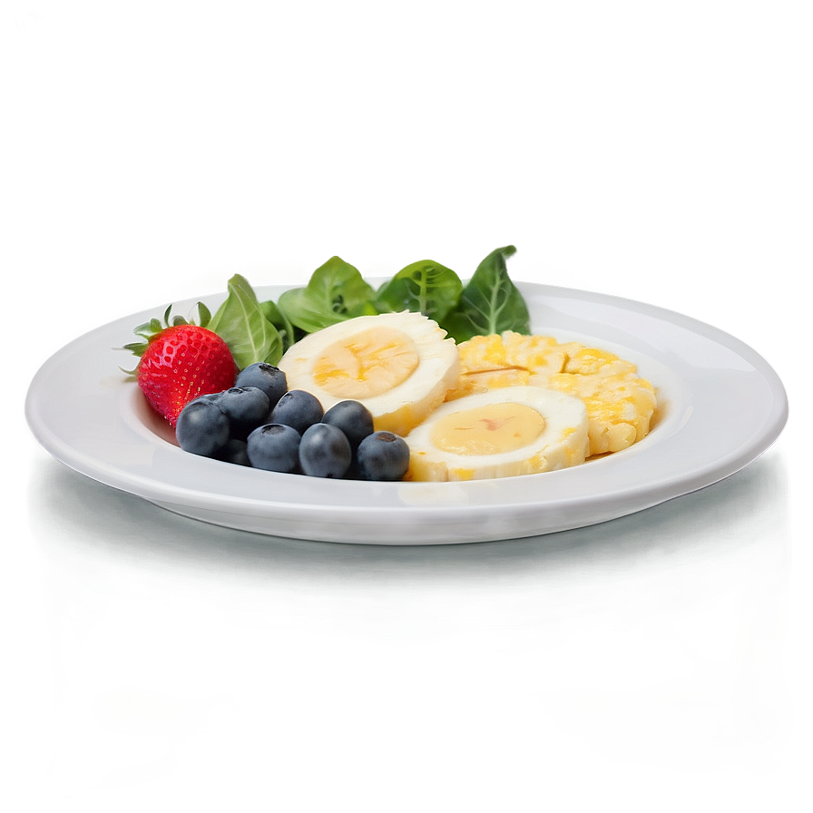 White Breakfast Plate Png 06212024