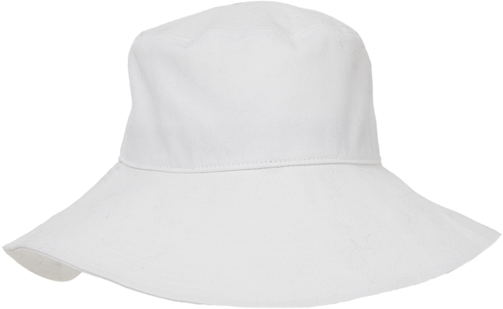 White Bucket Hat Isolated