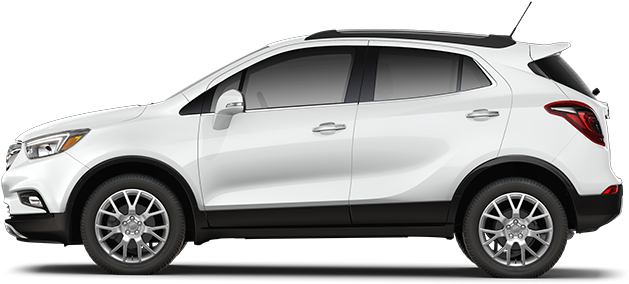 White Buick Encore S U V Side View