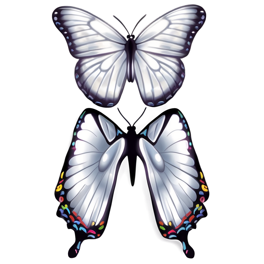 White Butterfly Art Png 06122024