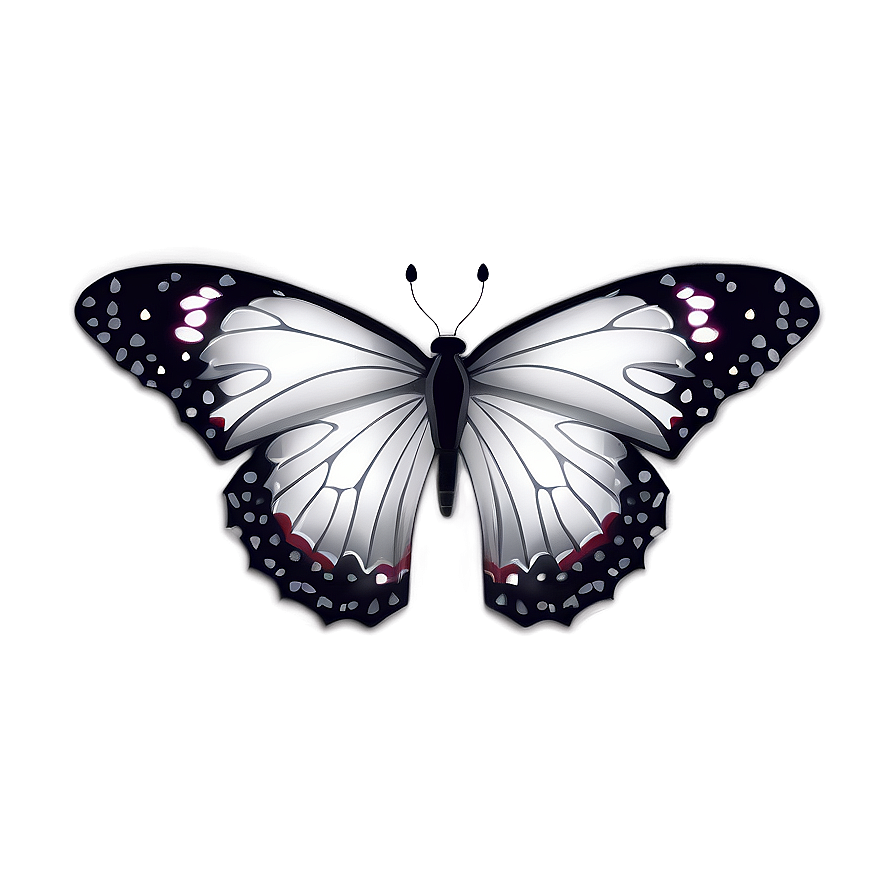 White Butterfly Cartoon Png 35