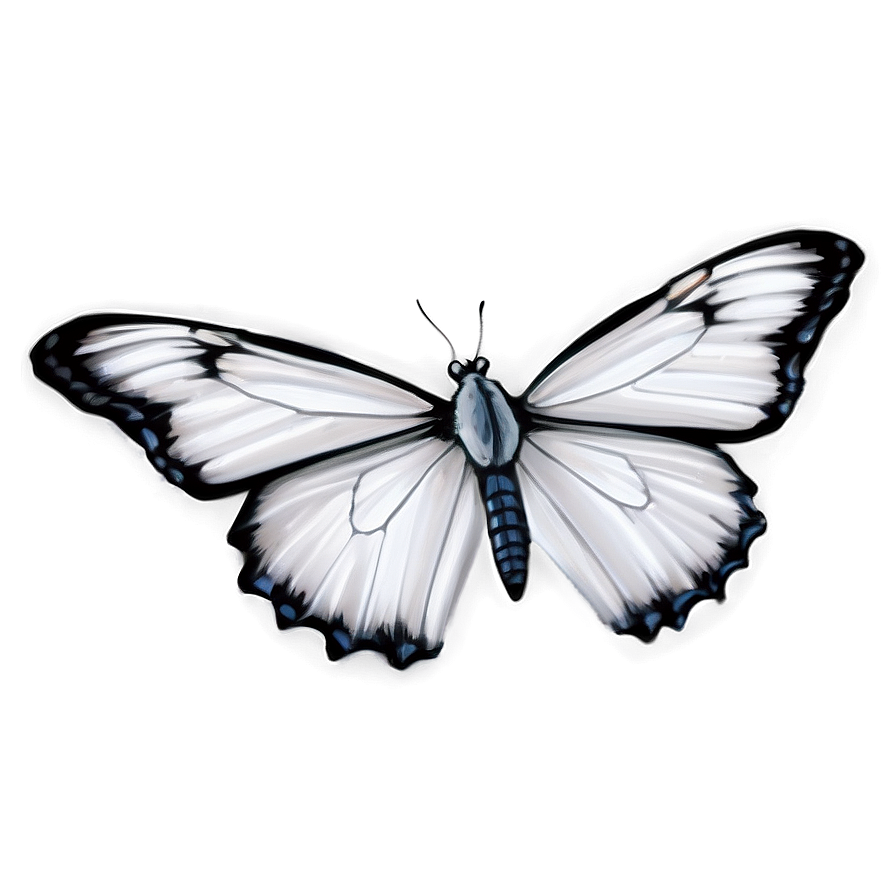 White Butterfly On White Png Vcj