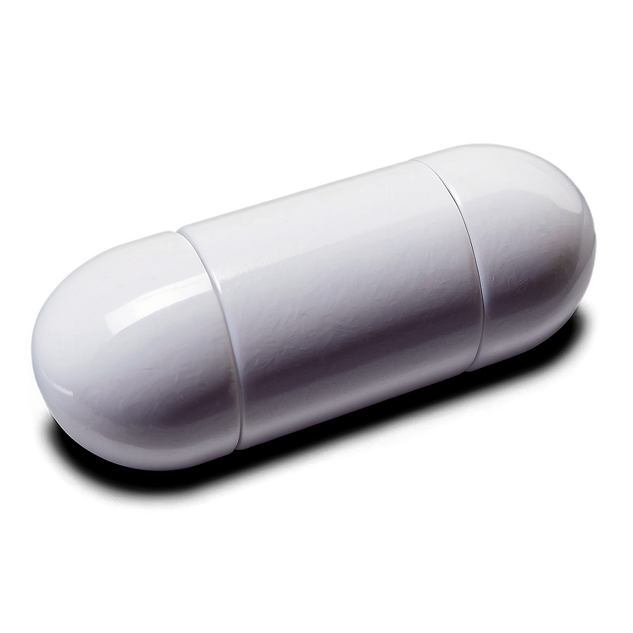 White Capsule For Mockup Png 63