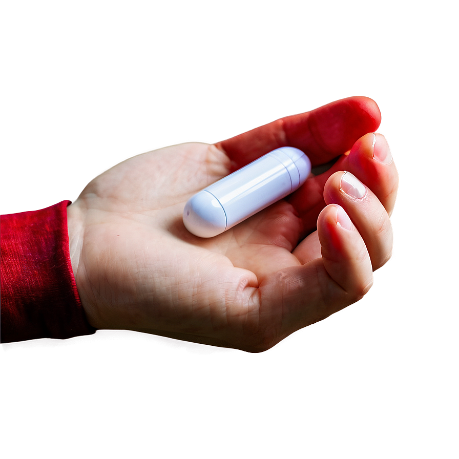 White Capsule In Hand Png Nmb Image