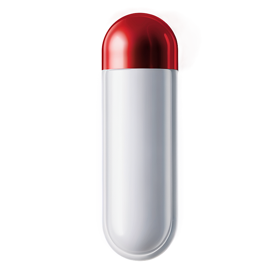 White Capsule On White Background Png 2 Image