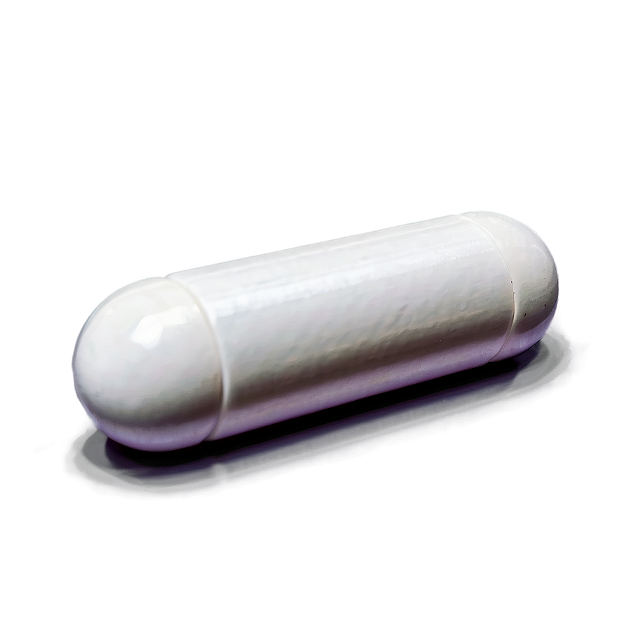 White Capsule On White Background Png Inp