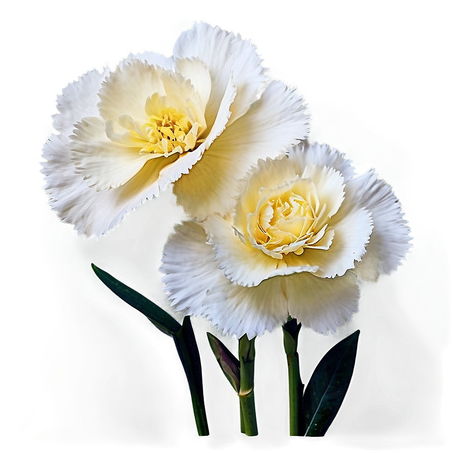 White Carnation Cluster Png Sie