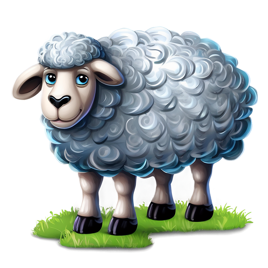 White Cartoon Sheep Png Duh