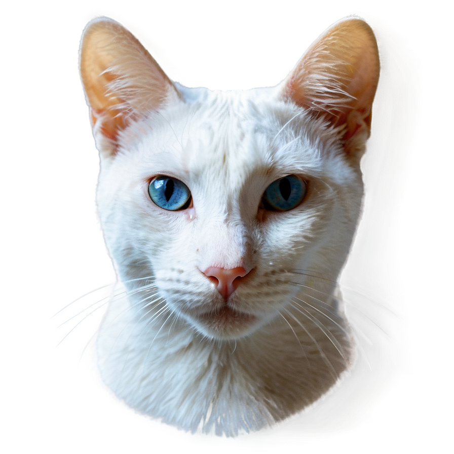 White Cat Face Png Tvt46