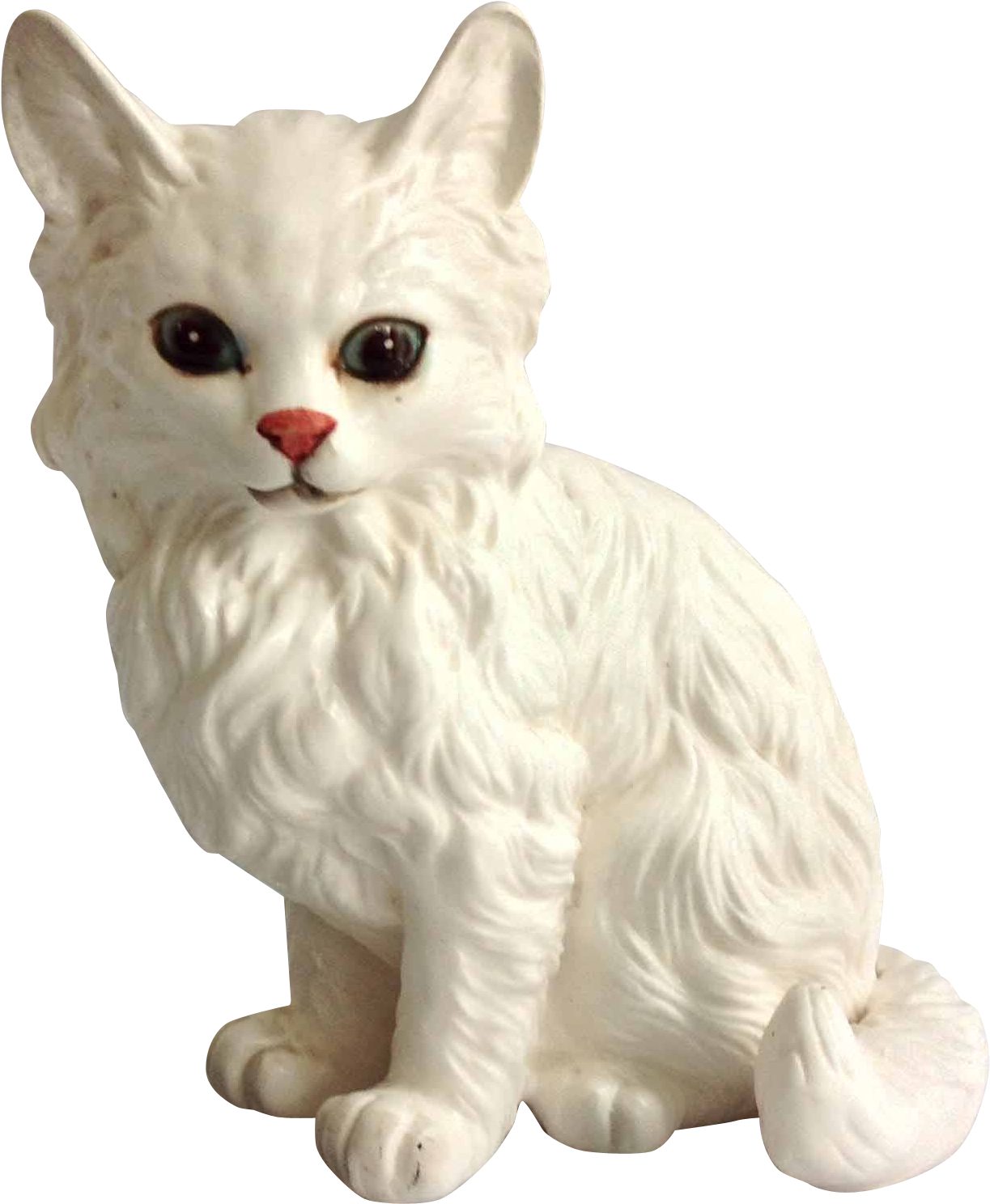 White Ceramic Cat Figurine