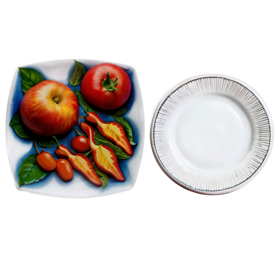 White Ceramic Plate Png 06212024