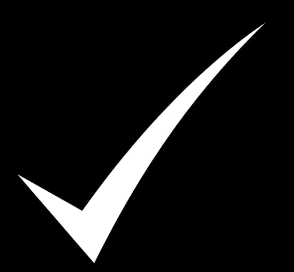 White Check Mark Black Background