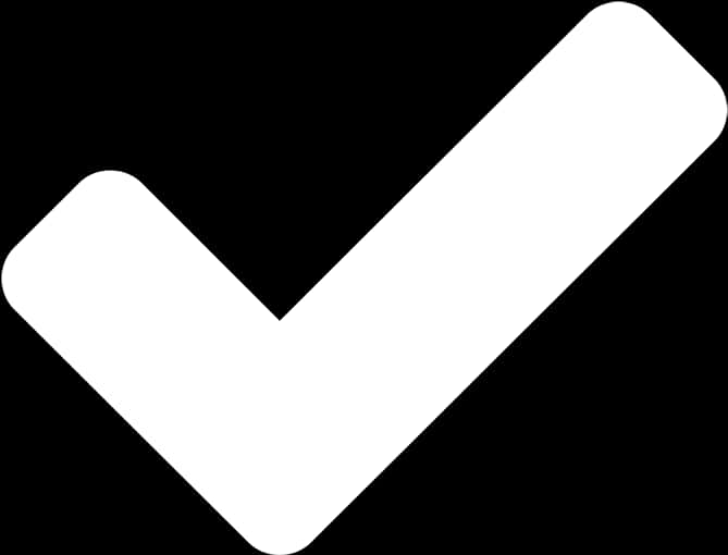 White Checkmark Black Background