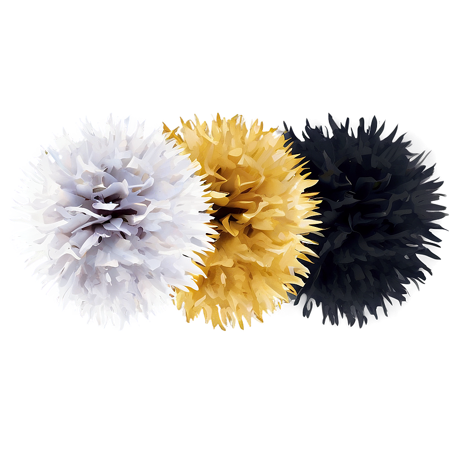 White Cheer Pom Poms Png 41