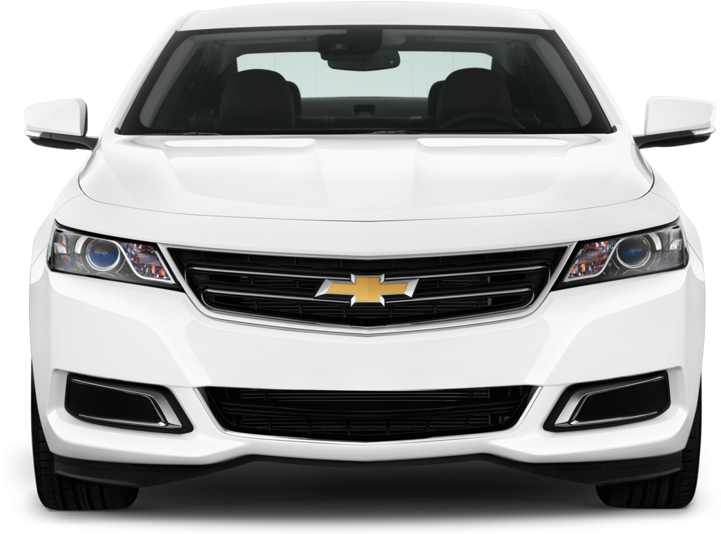 White Chevrolet Sedan Front View