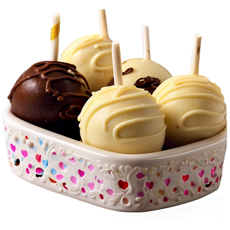 White Chocolate Cake Pops Png Euy42