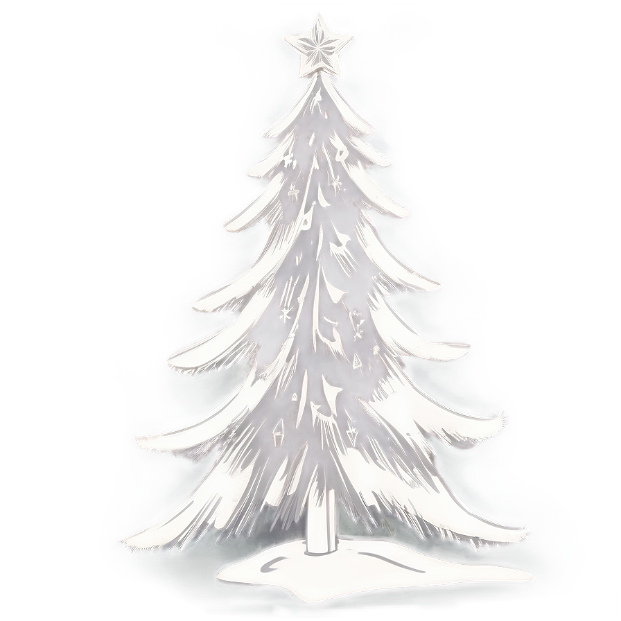 White Christmas Tree Illustration Png Isd32