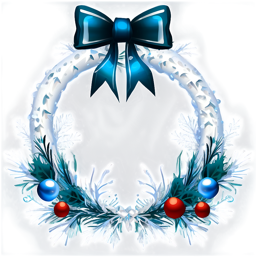 White Christmas Wreath Png Tqe38