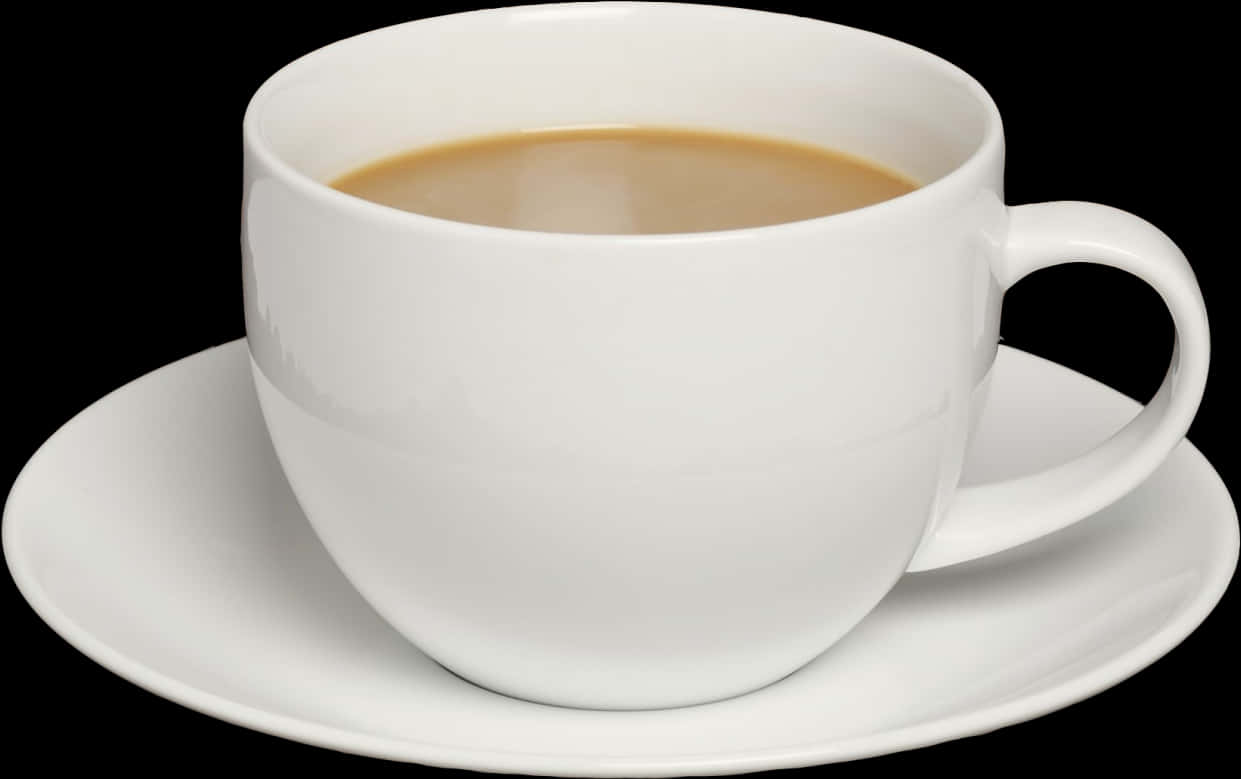 White Coffee Cupwith Beverage