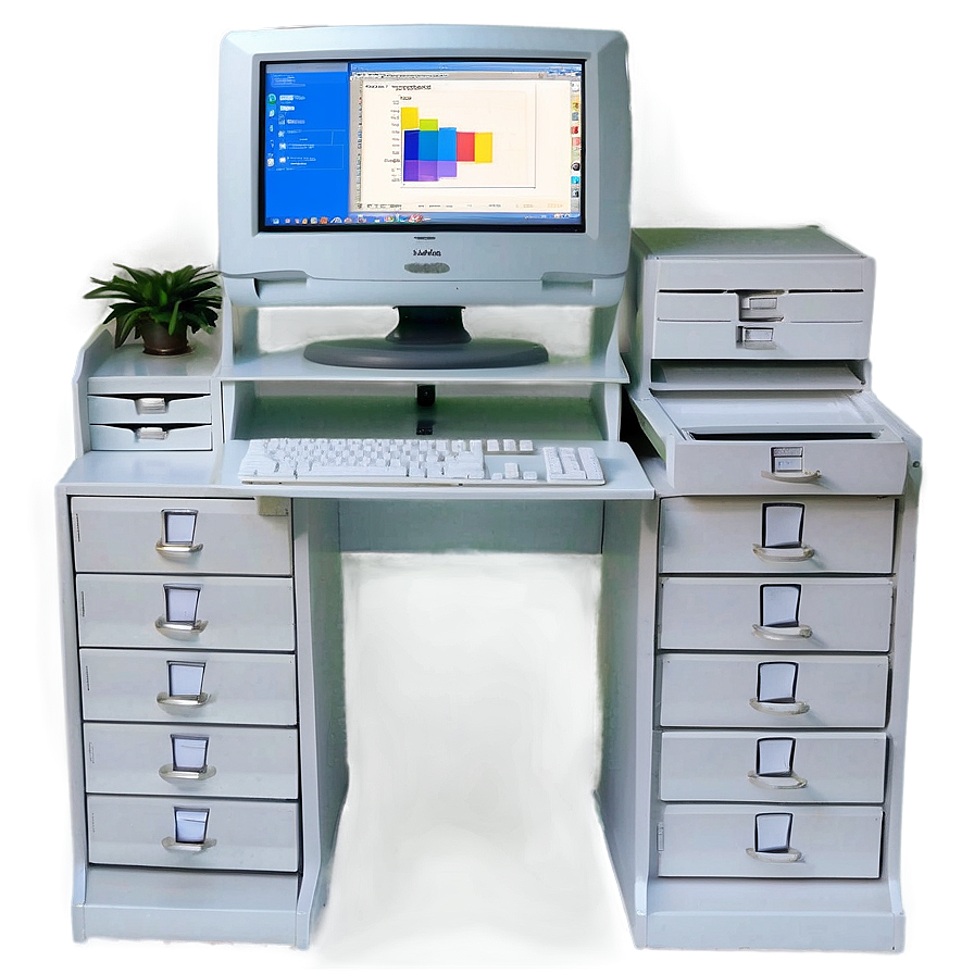 White Computer Desk Png 06262024