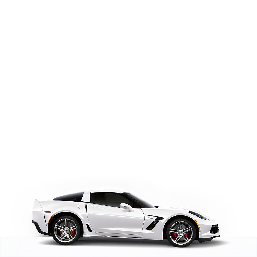 White Corvette Png 06252024