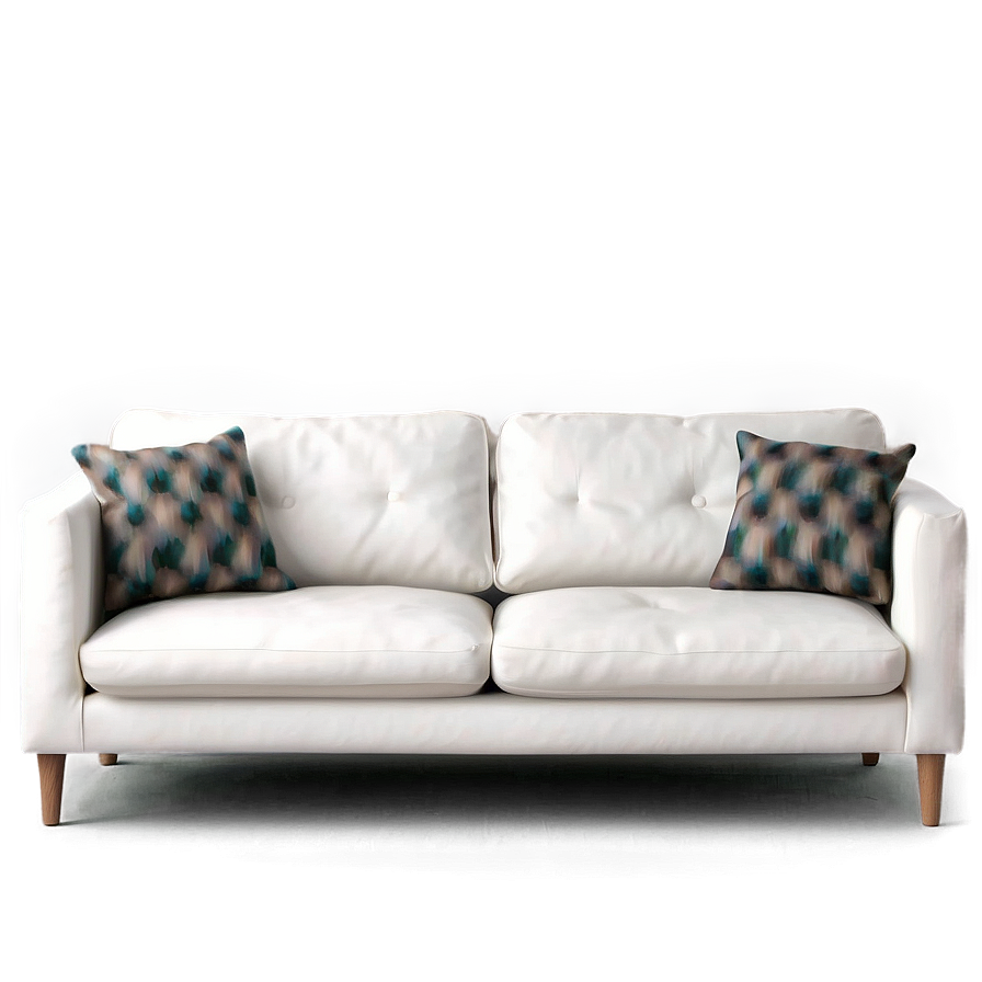 White Couch In Scandinavian Decor Png 06212024