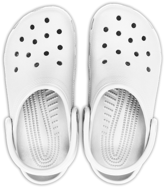 White Crocs Classic Clogs