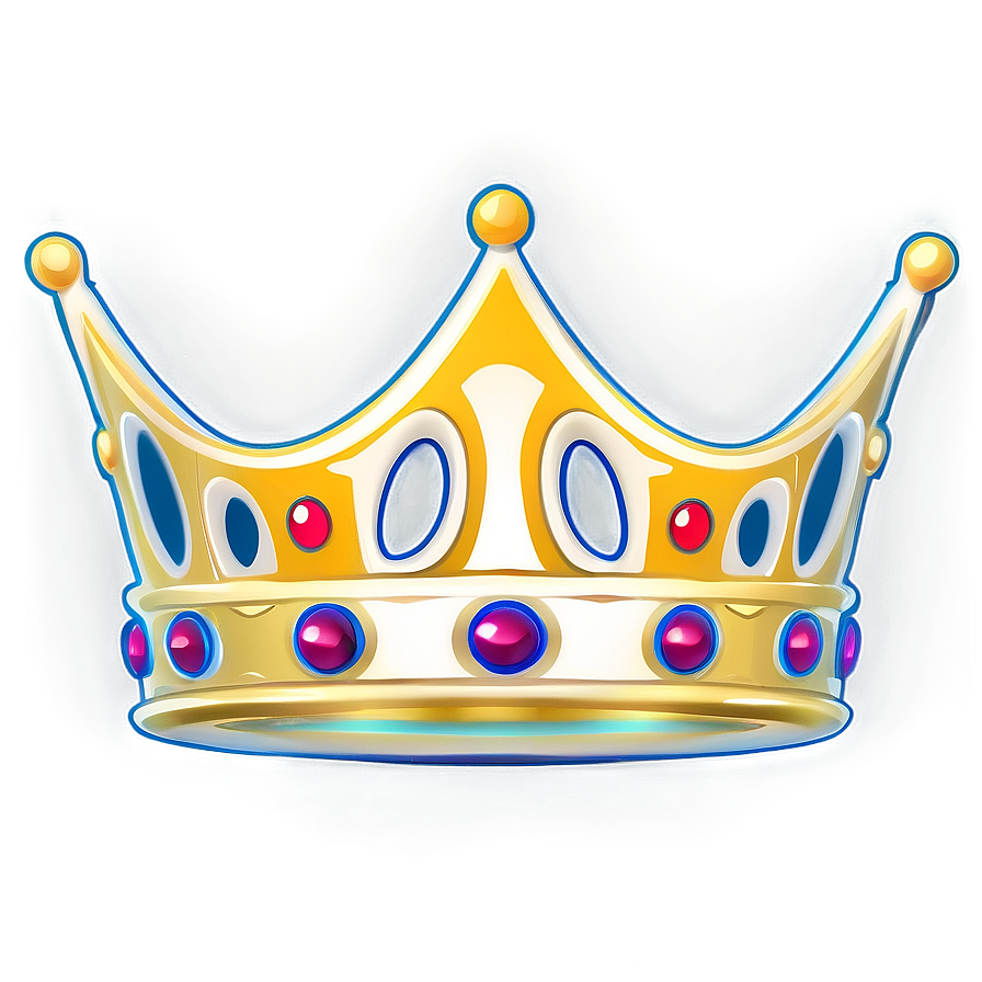 White Crown Cartoon Png 06252024