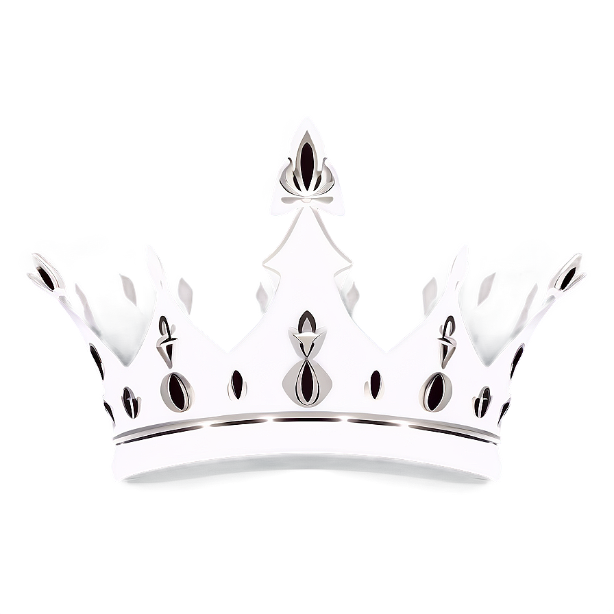 White Crown Vector Png 06252024