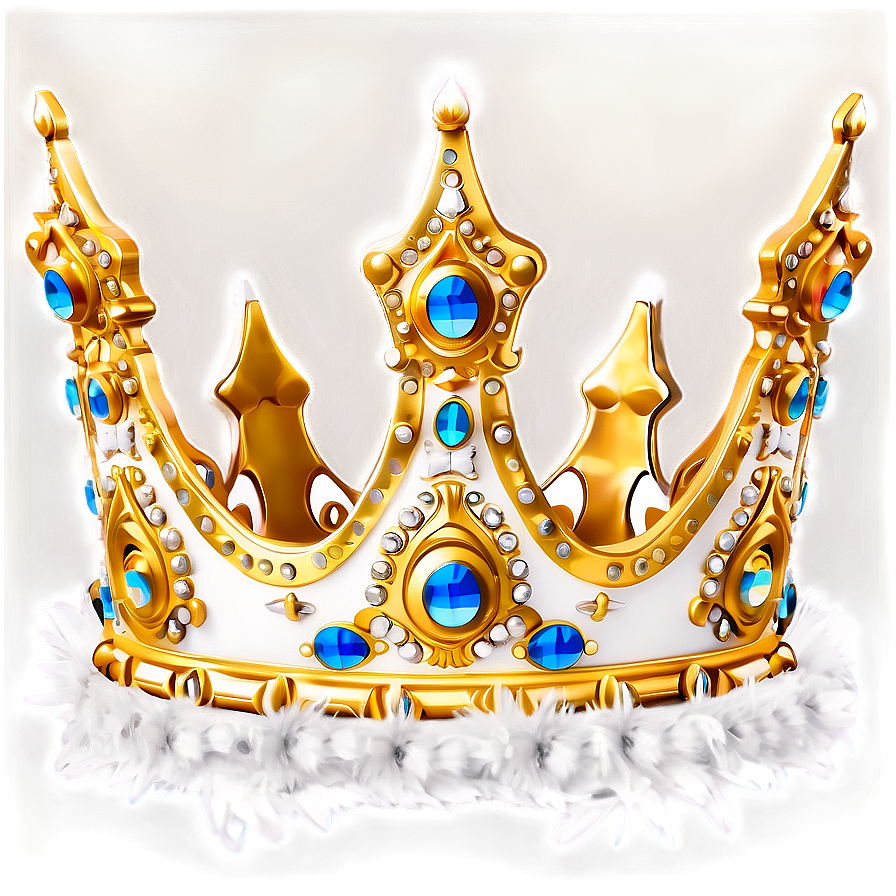 White Crown With Glitter Png Nwu52