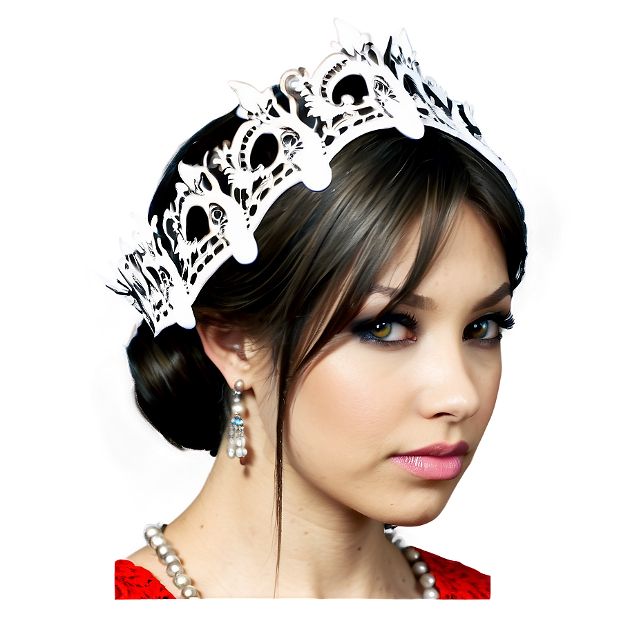 White Crown With Lace Png Qcl