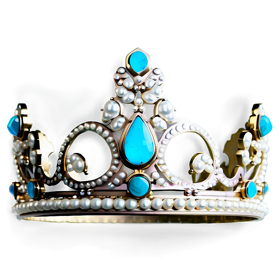 White Crown With Pearls Png Efl