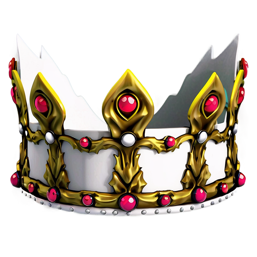 White Crown With Scrolls Png Nkw32