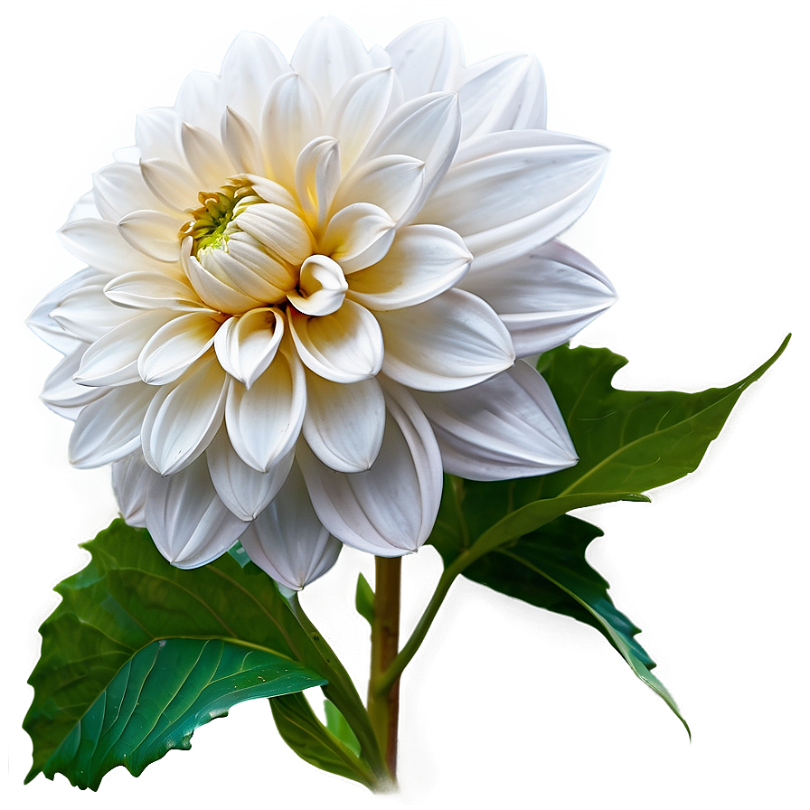 White Dahlia Elegance Png Bpn53