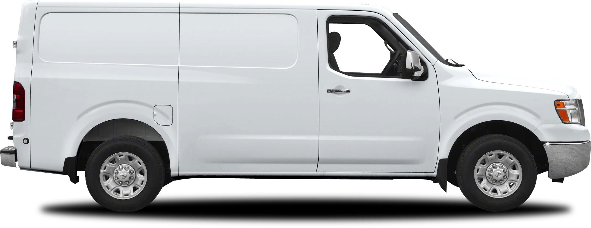 White Delivery Van Side View