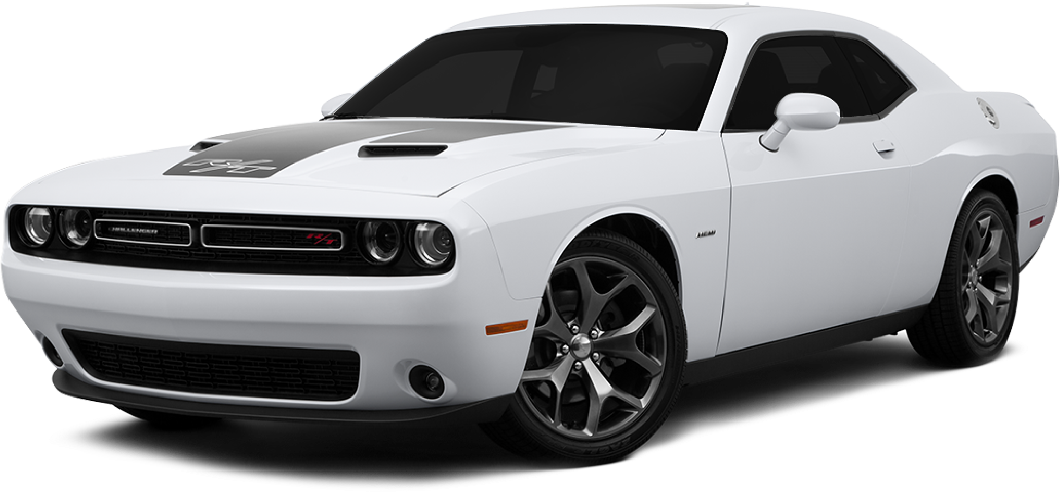 White Dodge Challenger S R T Angled View