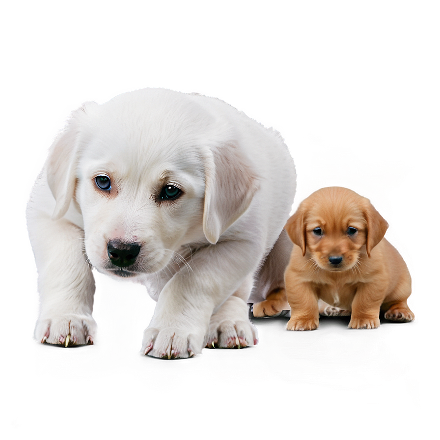 White Dog With Puppies Png 06262024