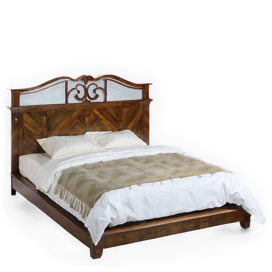 White Double Bed Png Wgn79