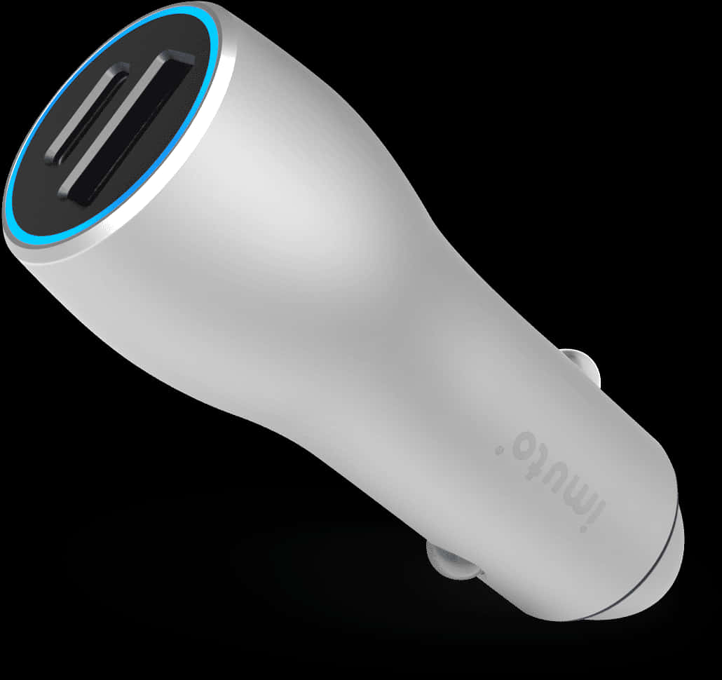 White Dual U S B Car Charger