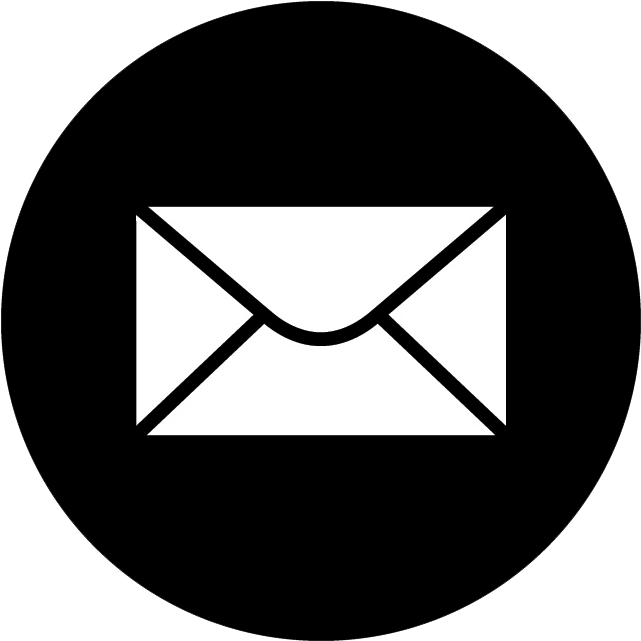 White Email Icon Dark Background