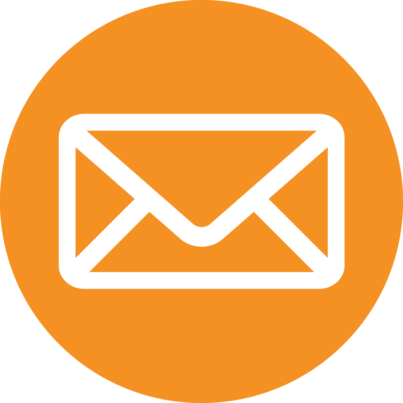 White Email Icon Orange Background